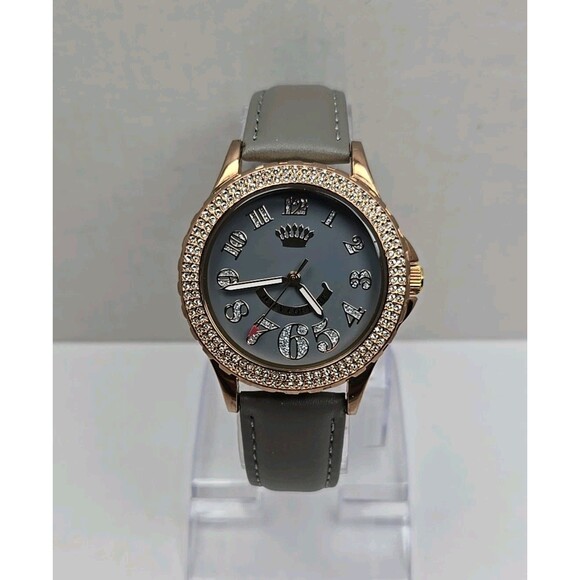 Juicy Couture Black Label Rose Gold Crystal Bezel Watch New Battery Womens Y2K main image 10